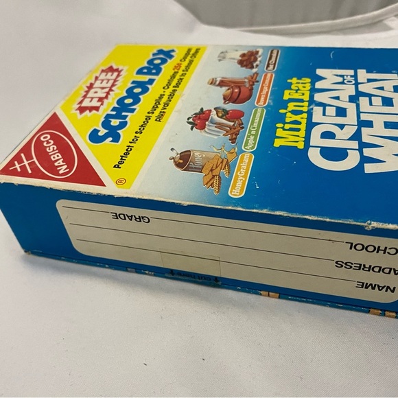 Vintage School Box Pencil Case Mix N Eat Cream Of Wheat 1983 Nabisco Brands - Picture 6 of 13